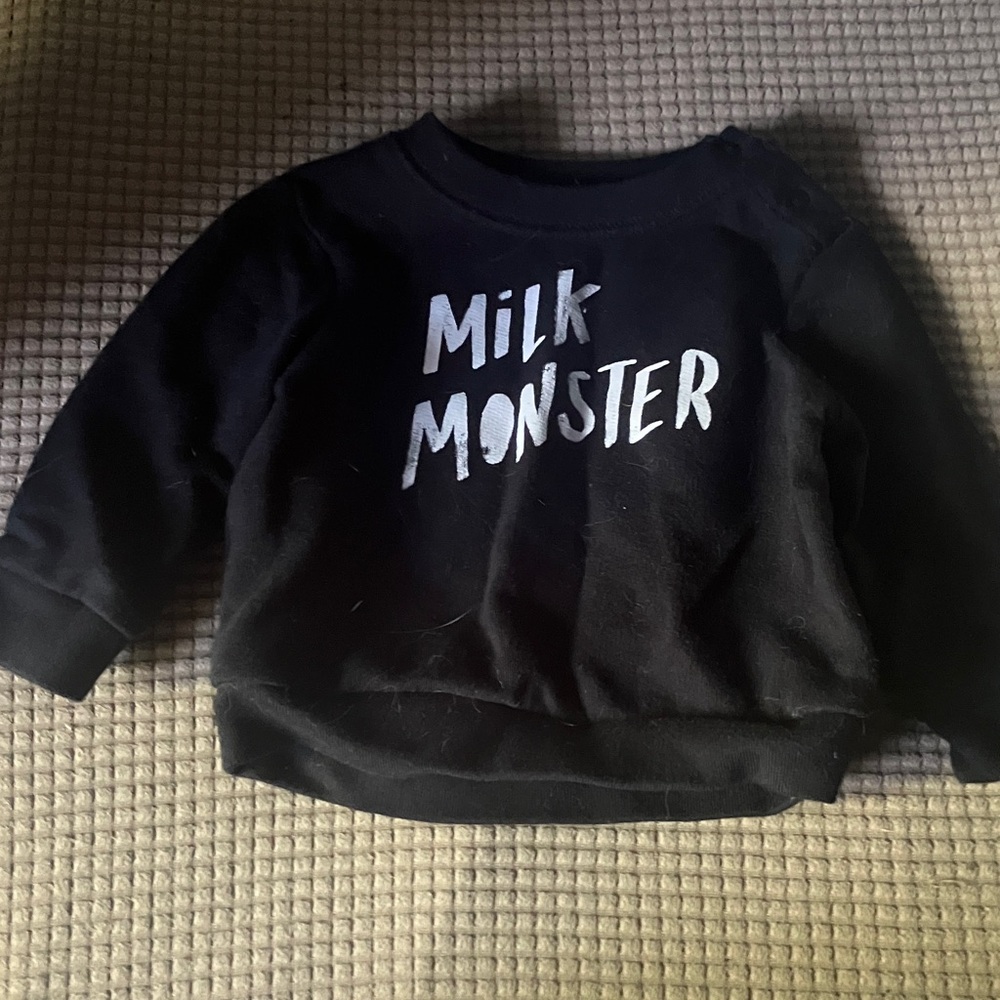 Cat & Jack Black Milk Monster Sweatshirt